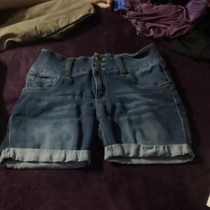 Paris Blues High Waist Blue Denim Shorts